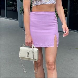 Sunday Best | Tatiana Mini Skirt Amethyst Lilac Purple Size 8 Aritzia